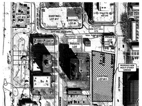 A concept diagram of a multi-storey above-ground parking garage, part of a project to build a new Windsor City Hall and civic square. (Handout / The Windsor Star)