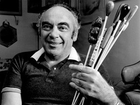 Maestro Laszlo Gati is pictured with his batons on Aug. 13, 1984. (GRANT BLACK/The Windsor Star)
