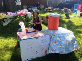 Four-year-old Kelly Edgington  donated $1,000 worth of new toys to the T2B Paediatric Oncology Satellite Unit on July 24, 2014, after raising the money through a garage sale and lemonade stand. (Courtesy of the Edgington  family)