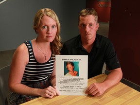 Heather Ledoux and Jarret McCracken are organizing a fundraiser for Jessica McCracken who has severely injured in a car accident in Alberta. (JASON KRYK/The Windsor Star)