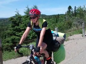 Mary Oleynik is cycling across Canada to raise money for Mercy for Animals Canada. (Courtesy of Mary Oleynik)