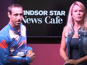 Windsor Star fitness reporter talks to Ryan Allison of the Blue Heron Blazers in the Windsor Star news cafe on Friday, July 25, 2014.