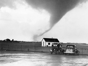 FILE-June 17/1946 tornado makes it way along  Walker Rd. (Windsor Star-FILE)