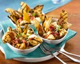Grilled poutine is a lighter take on a typically wintery food. (Courtesy of Foodland Ontario)