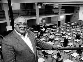 Rev. Fred Zakoor is pictured in the gym at Edith Cavell school on Jan. 26, 1989. (GRANT BLACK/The Windsor Star)