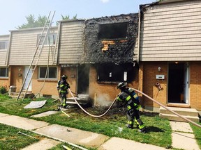 Windsor firefighters battled a blaze in the city’s east side Thursday afternoon. (TwitPic: Dan Janisse/The Windsor Star)