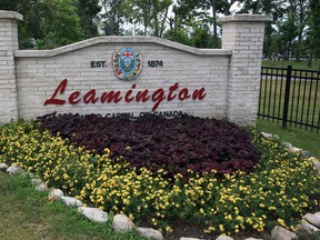 The Leamington sign. (NICK BRANCACCIO/The Windsor Star)