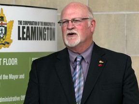 Leamington Mayor John Paterson at Town Hall Wednesday  July 23, 2014.  (NICK BRANCACCIO/The Windsor Star)