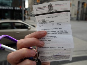 Windsor, ON. July 29, 2014. Generic shot of City of Windsor parking ticket July 29, 2014 -- (NICK BRANCACCIO/The Windsor Star)