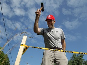 Andy Jenner sets up the bike course at Malden Park for this weekend's Ontario Games in Windsor. (Tyler Brownbridge/The Windsor Star)