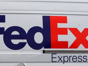 The side of a FedEx truck in downtown Windsor is shown in this October 2013 file photo. (Nick Brancaccio / The Windsor Star)