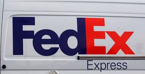 The side of a FedEx truck in downtown Windsor is shown in this October 2013 file photo. (Nick Brancaccio / The Windsor Star)