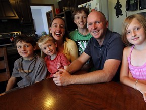 The Ryan Family is photographed at the home in Windsor just days before heading to France for a one year exchange on Wednesday, August 6, 2014. The Ryan's, Peter, Finn, Shelley, Jack, Tim and Ally (left to right), are swapping lives with a family from France.              (Tyler Brownbridge/The Windsor Star)