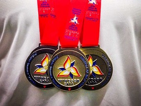 Medals for the 2014 edition of the Ontario Summer Games, hosted by Windsor, Ont. (Handout / The Windsor Star)