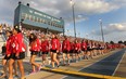 The opening ceremony for the Ontario Summer Games were held Thursday, August 7, 2014, at the Alumni Field at the University of Windsor. Athletes march into the facility during the event.  (DAN JANISSE/The Windsor Star)