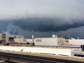 Storm over south Windsor as seen from Chrysler Centre on August 19, 2014. (Joel Leighton/Special to The Star)