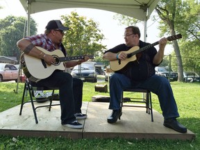 August 10, 2014. Kingsville, Ontario- A couple of pickers, JP Cormier and Richard Smith, perform at the Kingsville Folk Music Festival at Lakeside Parke on August 10, 2014. (Ted Shaw/The Windsor Star)