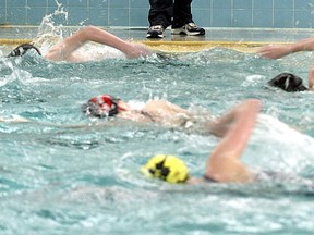 Swimmers train at Riverside Secondary School's pool in this 2005 file photo. (Tyler Brownbridge / The Windsor Star)
