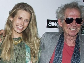 Keith Richards and his daughter, Theodora Dupree Richards in New York. (Associated Press files)