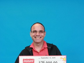 Windsor resident Sorin Cercel is $75,000 richer after buying an Instant Horseshoes ticket in east Windsor.