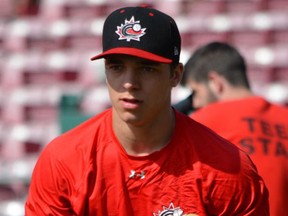 Brett Siddall was named a collegiate first-team all-star. (Baseball Canada photo)