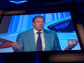 Ford Motor Co. Executive Chairman William Clay Ford Jr. speaks at the at the 21st annual Intelligent Transport Systems World Congress at Detroit's Cobo Centre on Monday, Sept. 8, 2014. (Twitpic: Grace Macaluso/The Windsor Star)