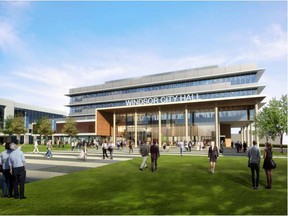 The Campus concept for a new city hall building appears to be the preferred choice of two presented for public consultation. (Courtesy of The City of Windsor)