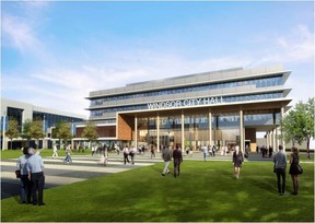 The Campus concept for a new city hall building appears to be the preferred choice of two presented for public consultation. (Courtesy of The City of Windsor)