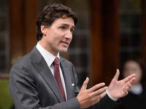 Liberal Leader Justin Trudeau asks a question during Question Period in the House of Commons, Monday, Sept. 15, 2014 in Ottawa. THE CANADIAN PRESS/Adrian Wyld