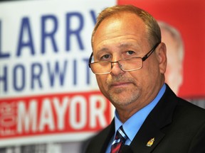 Windsor mayoral candidate Larry Horwitz at his campaign launch on July 16, 2014. (Dan Janisse / The Windsor Star)