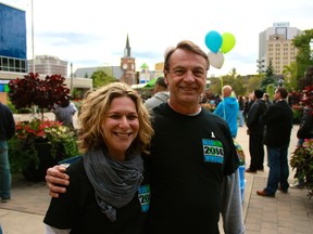 Mara Alexander, left, and Chuck Smith came to Windsor's first Recovery Day on Saturday to share their stories of recovering from addiction (Jay Rankin/the Windsor Star)