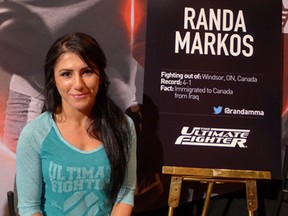 Randa Markos of Windsor, Ont., is the lone Canadian in the cast for Season 20 of The Ultimate Fighter??? reality TV show, in Las Vegas on Thursday July 3, 2014. The winner will become the UFC strawweight (115-pound) champion. THE CANADIAN PRESS/Neil Davidson