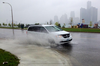 Heavy rain causes puddles along Riverside at Louis Ave. (NICK BRANCACCIO/The Windsor Star)