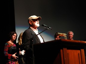 Norman Jewison talks to the Capitol Theatre audience after receiving the Windsor International Film Festival's first-ever lifetime achievement award on Saturday, September 20, 2014. (JAY RANKIN/The Windsor Star).