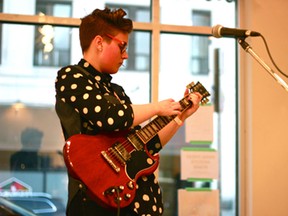 Kess Carpenter, a Windsor solo artist, playing at Artcite for the Phog Phest, Saturday, September 13, 2014. (JAY RANKIN/The Windsor Star