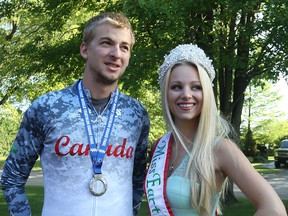 LaSalle siblings Garrick Loewen, who won a silver medal at the World Triathlon Championships and Cynthia Loewen won Miss Earth Canada 2014. The brother and sister won the respective awards in the same week. (JASON KRYK/The Windsor Star)