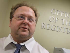 David Bussiere, assistant provost, Recruitment & Admissions, at the University of Windsor's Office of the Registrar in Windsor on Thursday, January 19, 2012.                   (TYLER BROWNBRIDGE / The Windsor Star)