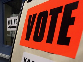Voting signs during Windsor's 2006 municipal election. (File photo) (Nick Brancaccio / The Windsor Star)