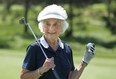 At age 90, golfer Rita Georgeff has no intention of slowing down. “I really like being outdoors and especially being with the girls.” (JASON KRYK / The Windsor Star)