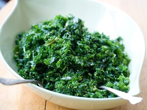 Eating loads of leafy greens like kale, spinach and collards helps your body produce new copies of the cells that line artery walls. (Matthew Mead / Associated Press)