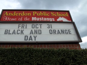 In this file photo, Anderdon Public School is seen on Wednesday, October 29, 2014. The school decided not to allow children to dress up on Halloween.                 (TYLER BROWNBRIDGE/The Windsor Star)