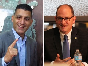 File photo of former Windsor Mayor Eddie Francis (L) and new Windsor Mayor Drew Dilkens (R). (Dylan Kristy and Jason Kryk / The Windsor Star)
