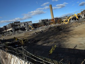 A demolition crew has begun tearing down the former GM transmission plant on Walker Road in Windsor on Wednesday, October 22, 2014.                (TYLER BROWNBRIDGE/The Windsor Star)