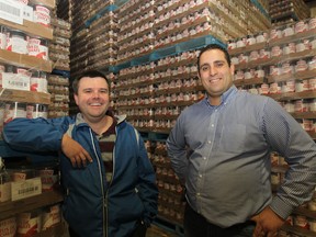 John Krueger, left, vice-president of Highbury Canco, and Sam Diab, president and co-owner of Highbury Canco, are pictured in this October 2014 file photo.