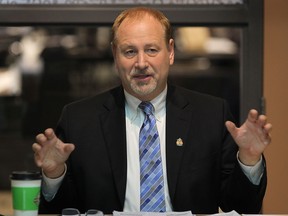 Windsor mayoral candidate Larry Horwitz meets with Windsor Star editorial board members on Monday, Oct. 20, 2014. (DAN JANISSE/The Windsor Star)