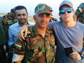 Rory Rosen, right, stands next to Maj.-Gen. Maghdid Harki during his trip to the front lines of the conflict in Iraq. (Courtesy of Rory Rosen)
