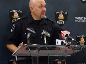 Windsor Police Sgt. Matt D'Asti announces more charges against a Windsor man in relation to an earlier child pornography arrest on Monday, October 7, 2014.                      (TYLER BROWNBRIDGE/The Windsor Star)