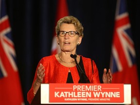 In this file photo, Ontario Premier Kathleen Wynne speaks to fellow Liberals at the Ontario Liberal party's Provincial Council at Caesars Windsor, Saturday, Oct. 18, 2014.  (DAX MELMER/The Windsor Star)