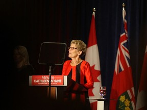 Ontairo premier Kathleen Wynne speaks to fellow Liberals at the Ontario Liberal Party's Provincial Council at Caesars Windsor, Saturday, Oct. 18, 2014.  (DAX MELMER/The Windsor Star)