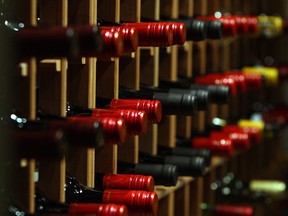 A large wine selection is seen at Toscana restaurant in Windsor. (TYLER BROWNBRIDGE / The Windsor Star)